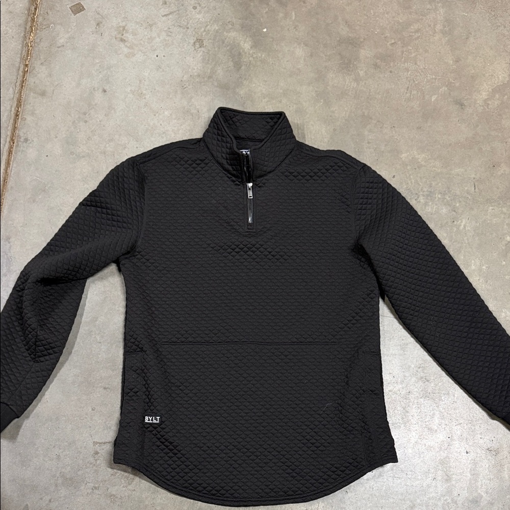 BYLT Basics Black Textured 1/4 Zip